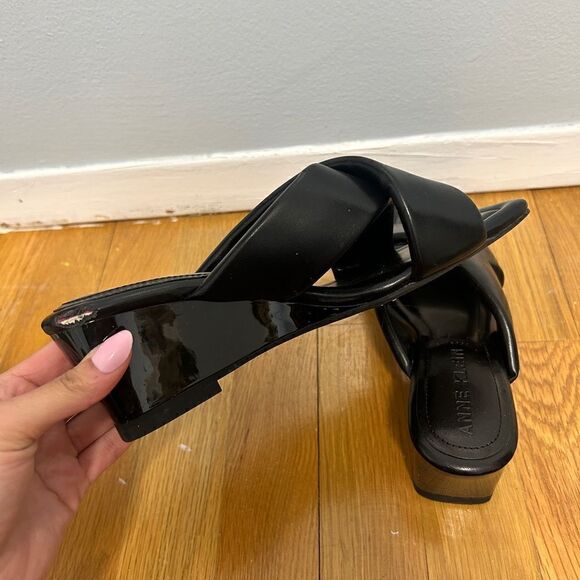 Black Wedge Sandals - Picture 4 of 4